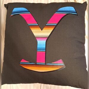 Yellowstone Brightly Colored Throw Pillow 15 x 15 "No tags but stored in a bag"